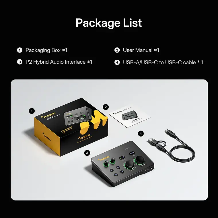Interfaz de Audio Híbrida USB Vision P2 10