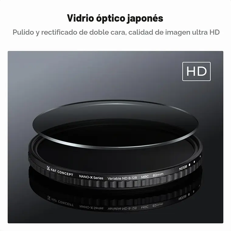  Filtro VND K&F Concept Nano-X ND8-ND128 - 82mm 6