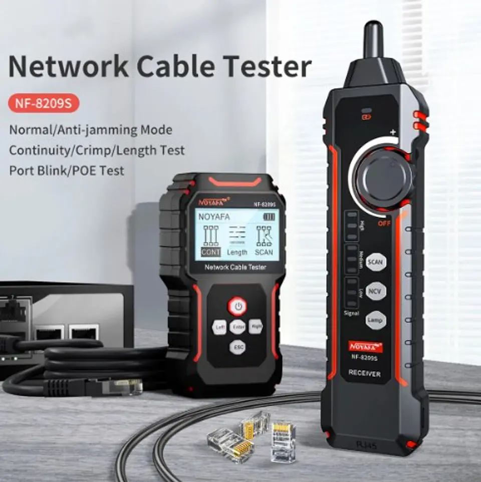 Tester de red Noyafa 8209s Cat5,6  1
