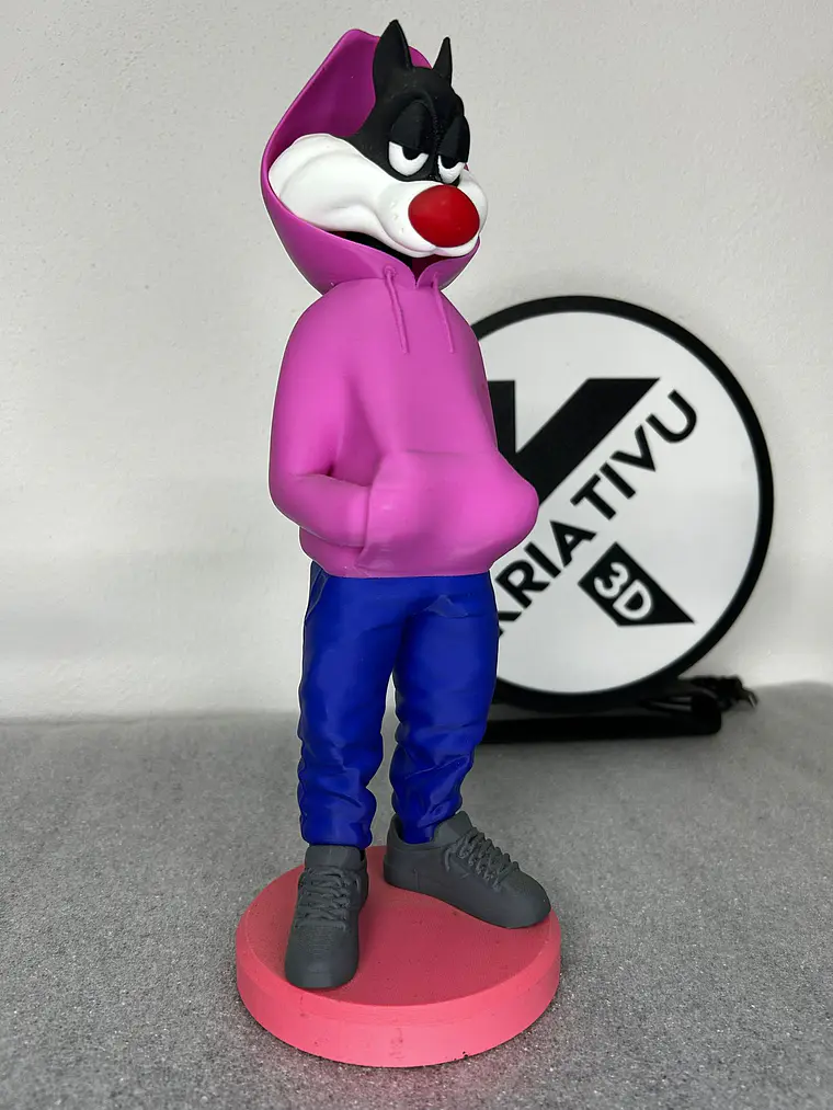 Gato Hoodie Rosa 1