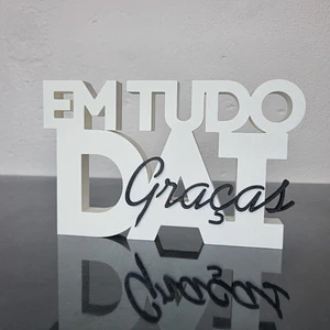 Placa Em Tudo Dai Graças