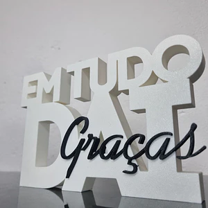Placa Em Tudo Dai Graças