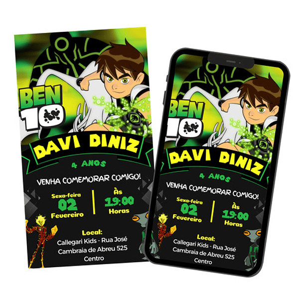 Convite Digital Ben 10 Whatsapp 1