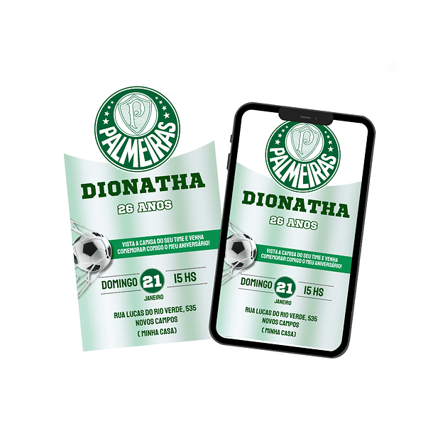 Convite Digital Personalizado e Interativo Palmeira