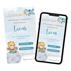Convite Digital Pequeno Príncipe Interativo