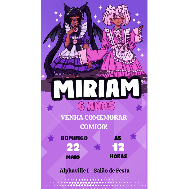 Convite Digital Personalizado e Interativo Kurumi 3