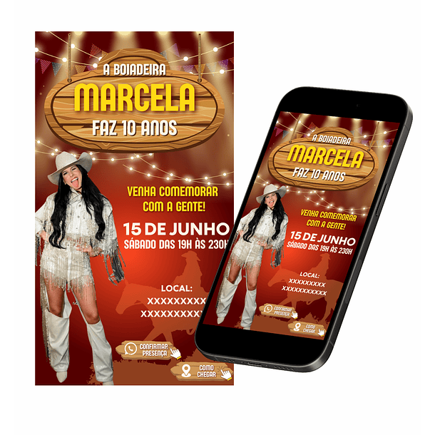  Convite Digital Personalizado  Ana Castela