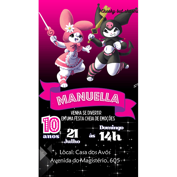 Convite Digital Personalizado e Interativo Kurumi 8