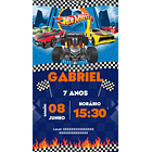Convite Digital Personalizado  Hotwheels  3