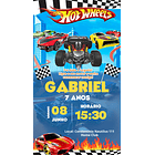 Convite Digital Personalizado  Hotwheels  5