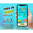 Convite Aniversário Digital Virtual Bob Esponja Whatsapp 1