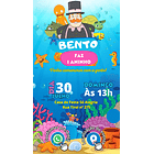 Convite De Aniversário Digital Do Mundo Bita No Fundo Do Mar 2