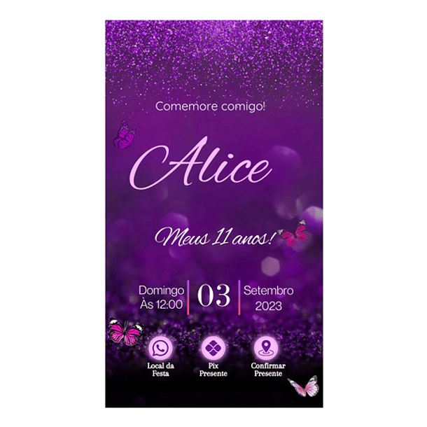 Convite Digital Interativo Aniversário 15 Anos Rose Gold 6