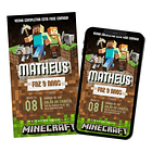Convite Aniversario Digital Minecraft 1