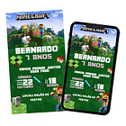 Convite Aniversario Digital Minecraft 3