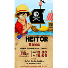 Convite De Aniversário Digital Interativo Do Tema One Piece. 2