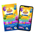 Convite De Aniversário Digital Do Sunny Bunnies | C/2 Botões 1