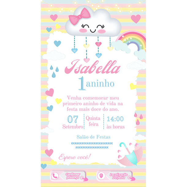 Convite Interativo Digital Chuva De Amor 2