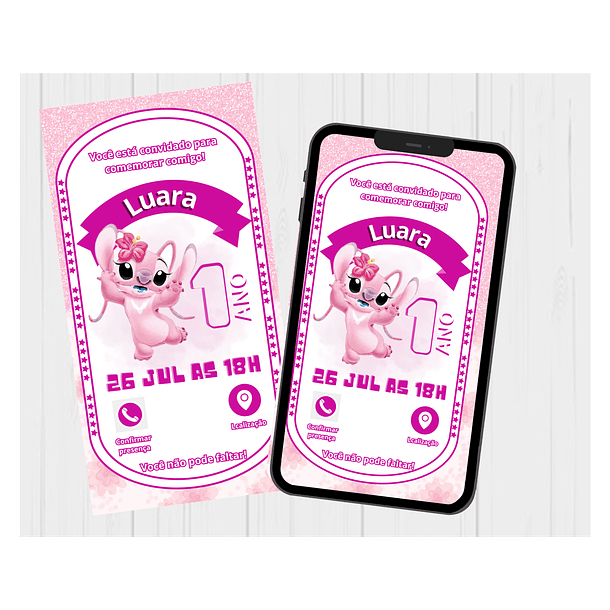 Convite Digital Personalizado e Interativo Lilo e Stitch 03