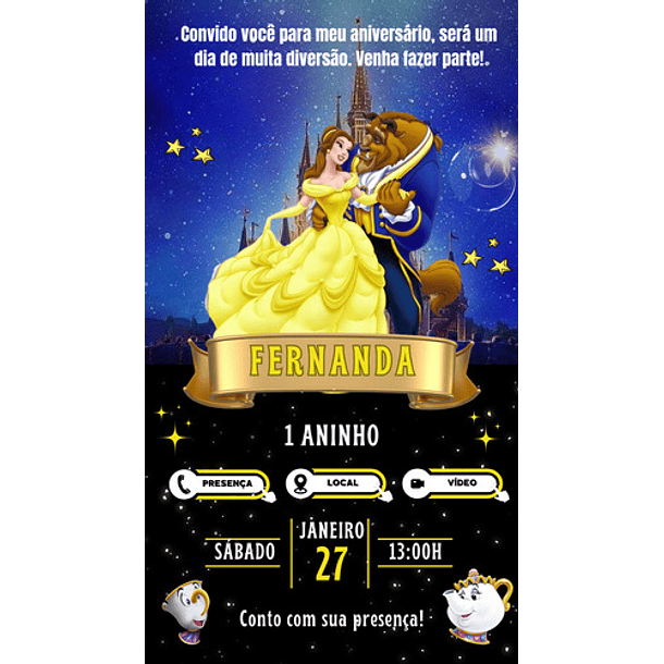 Convite Animado Com Vídeo E Botão Confirmar Presença E Local 3