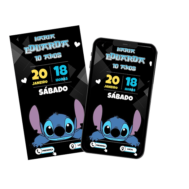 Convite Digital Personalizado e Interativo Lilo e Stitch