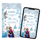 Convite De Aniversário Digital Do Tema Frozen  1