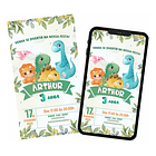 Convite Digital Dinossauros baby 2
