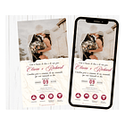 Convite Casamento Digital Interativo Tons De Rose 1