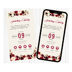 Convite Casamento Digital Interativo Tons De Rose 2