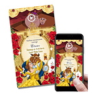 Convite Em Vídeo A Bela E A Fera Animado Com Música 1