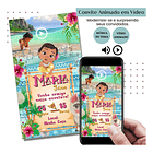 Convite Em Vídeo Moana Baby Animado Com Música Digital D925 2