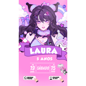 Convite Digital Personalizado e Interativo Kurumi 03