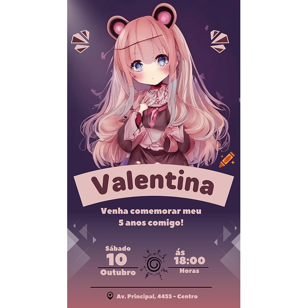 Convite Digital Personalizado e Interativo Kurumi  02