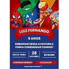 Convite Digital Interativo - Super Herois - Spiderman 4