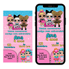 Convite Digital Virtual Aniversário Lol Surprise  1