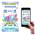 Convite Digital Trolls Virtual Para Whatsapp 1