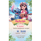 Convite Digital Lilo E Stitch Whatsappp Virtual Online 20