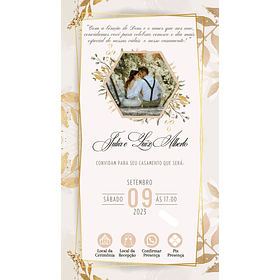 Convite Digital Interativo Casamento Com Foto 01