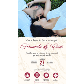 Convite Digital Interativo Casamento Com Foto