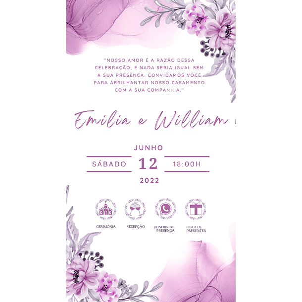 Convite Digital Interativo Casamento Com Botões direcionais 27
