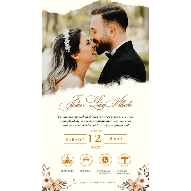 Convite Digital Interativo Casamento Com Foto 06