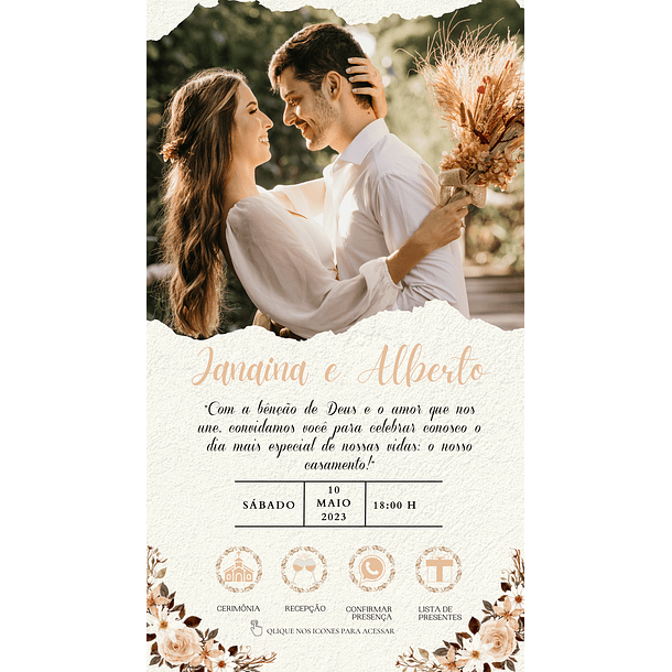 Convite Digital Interativo Casamento Com Foto 07