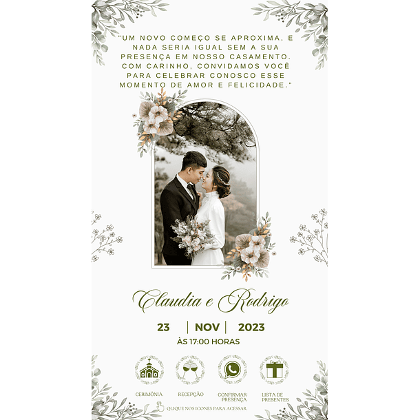 Convite Digital Interativo Casamento Com Foto 02