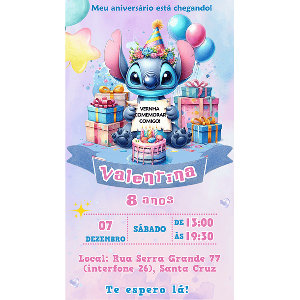 Convite Digital Stitsh PNG   