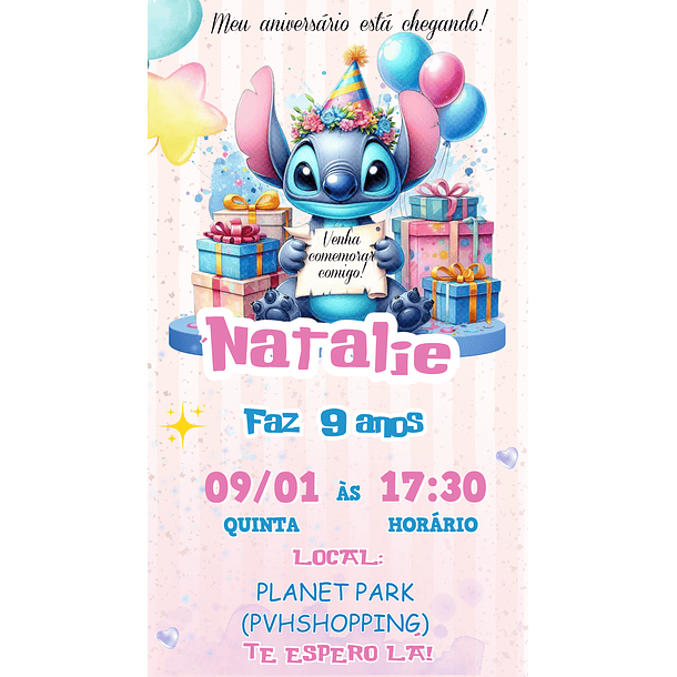 Convite Digital Stitsh PNG   