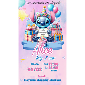 Convite Digital Stitsh PNG  