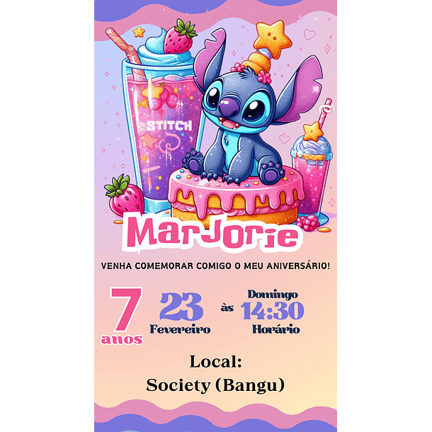 Convite Digital  Stitch PNG 01