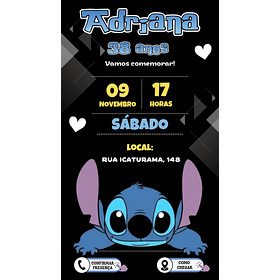 Convite Digital Personalizado e Interativo Lilo e Stitch 01