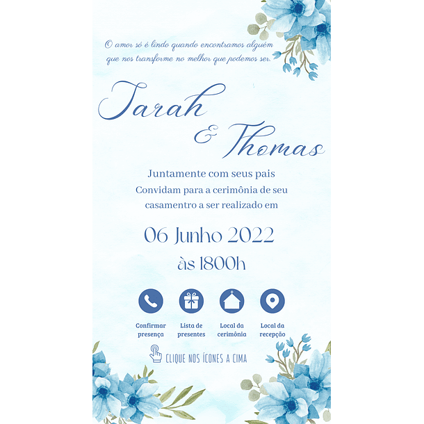 Convite Digital Interativo Casamento Com Botões Direcionais 09