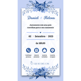 Convite Digital Interativo Casamento Com Botões Direcionais 16